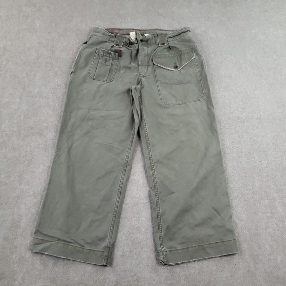 Vtg Polo Ralph Lauren Heavyweight Battledress Trousers Mens 38x30 Green Wide Leg